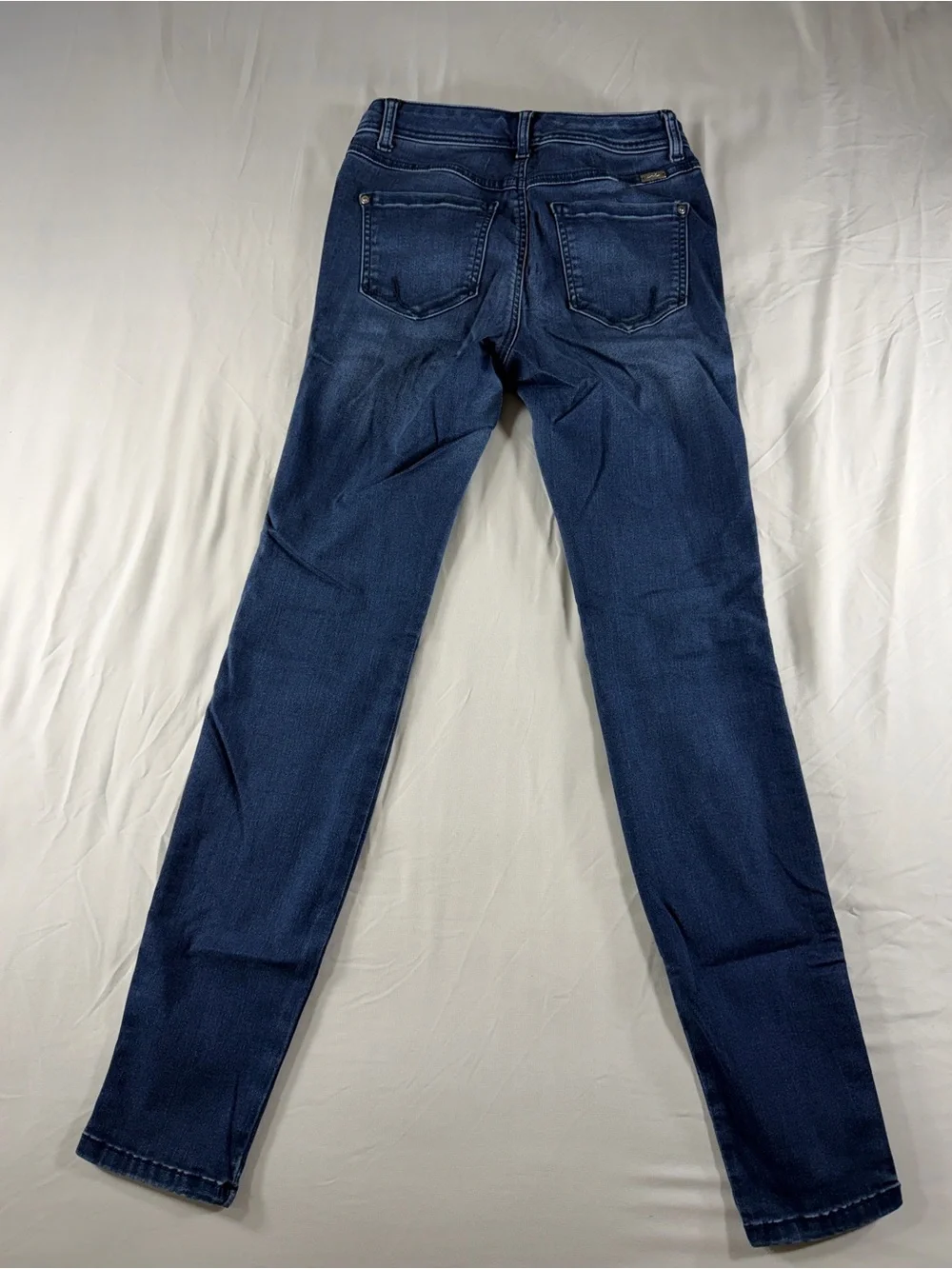 INC International Concepts Dark Blue Skinny Jeans with Black Side Stripe